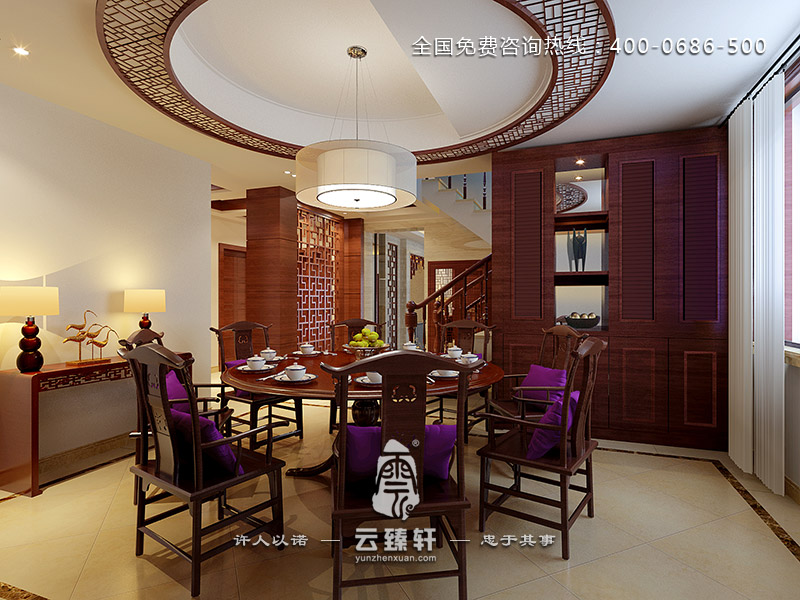 中式家居餐厅装修效果图