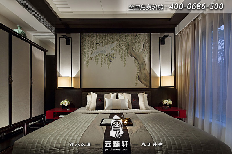 新中式卧室装修图片